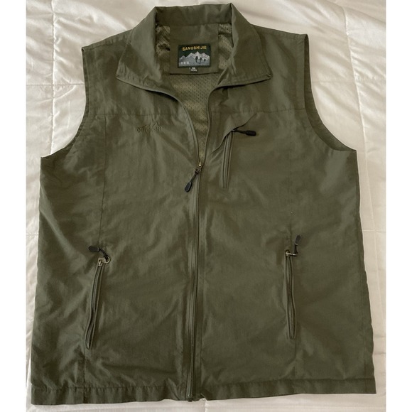 Fishing Vest Sangshijie Outdoor Classic 1902 Mesh Lining Green Photography 3XL - Picture 6 of 8